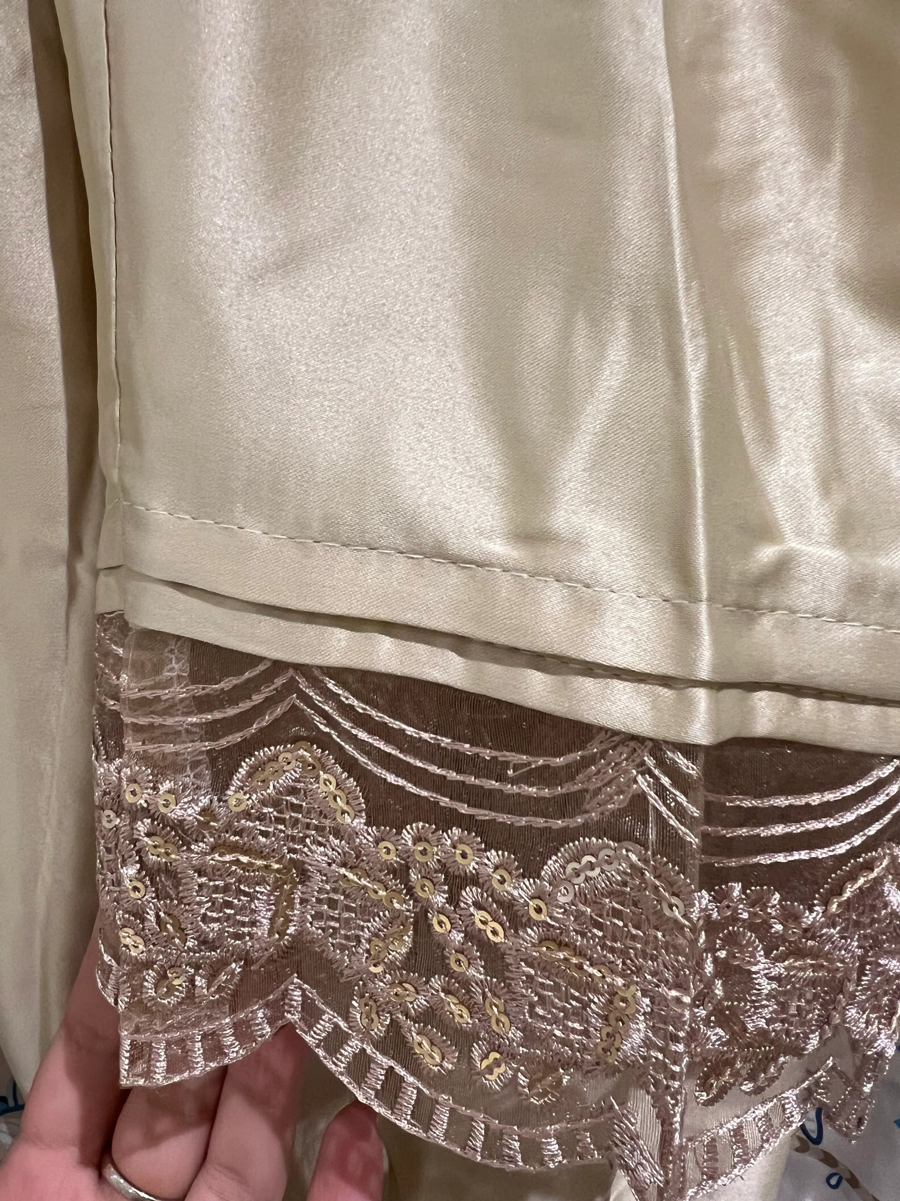 Beige blue Silk set ! - Image 3