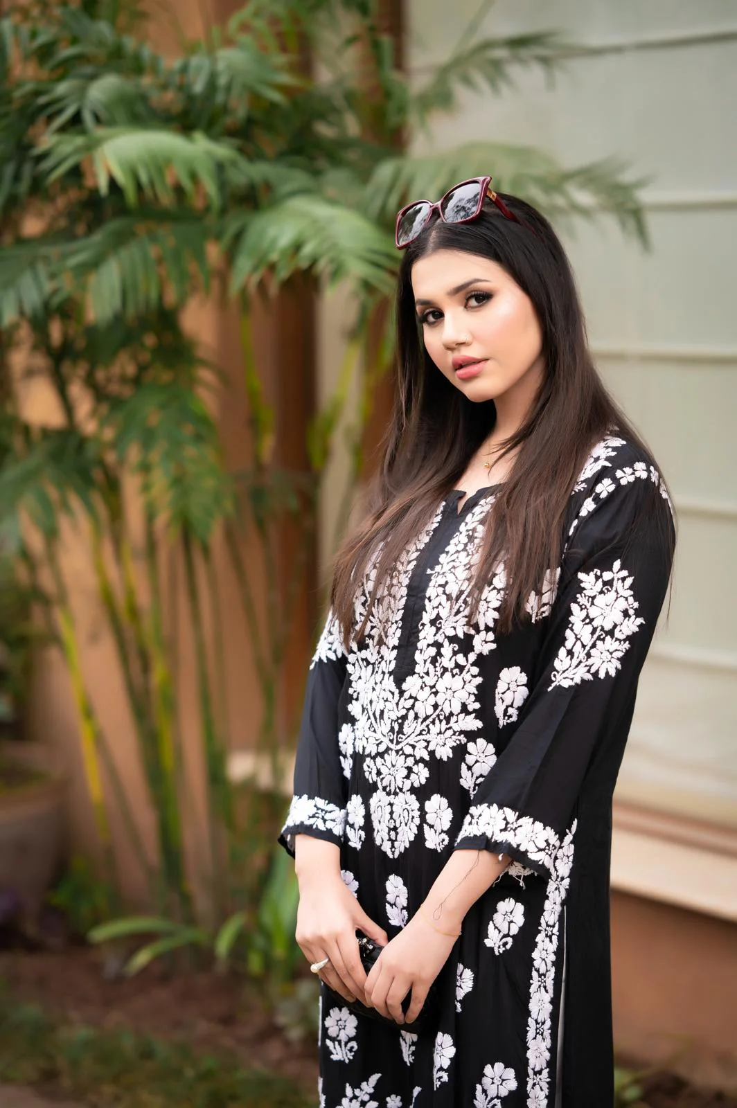 Black Chikankari Kurta - Image 4