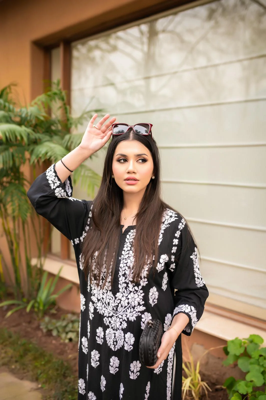 Black Chikankari Kurta - Image 6