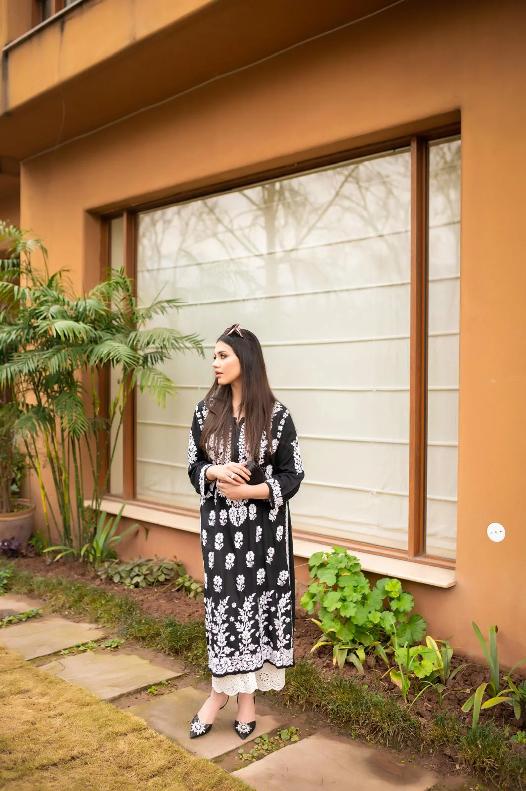 Black Chikankari Kurta - Image 7