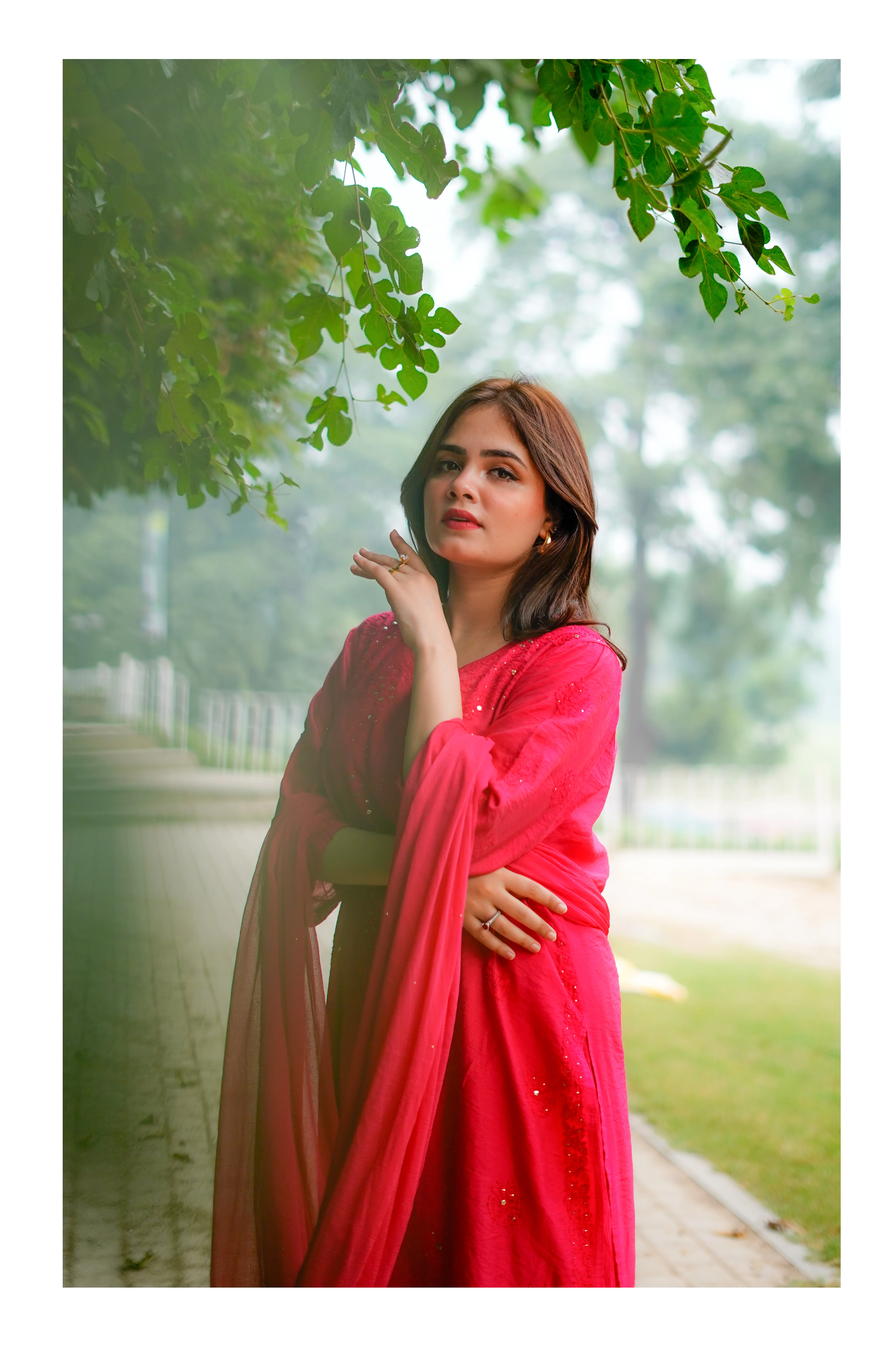 Pink Mukesh Chikankari Set - Image 3