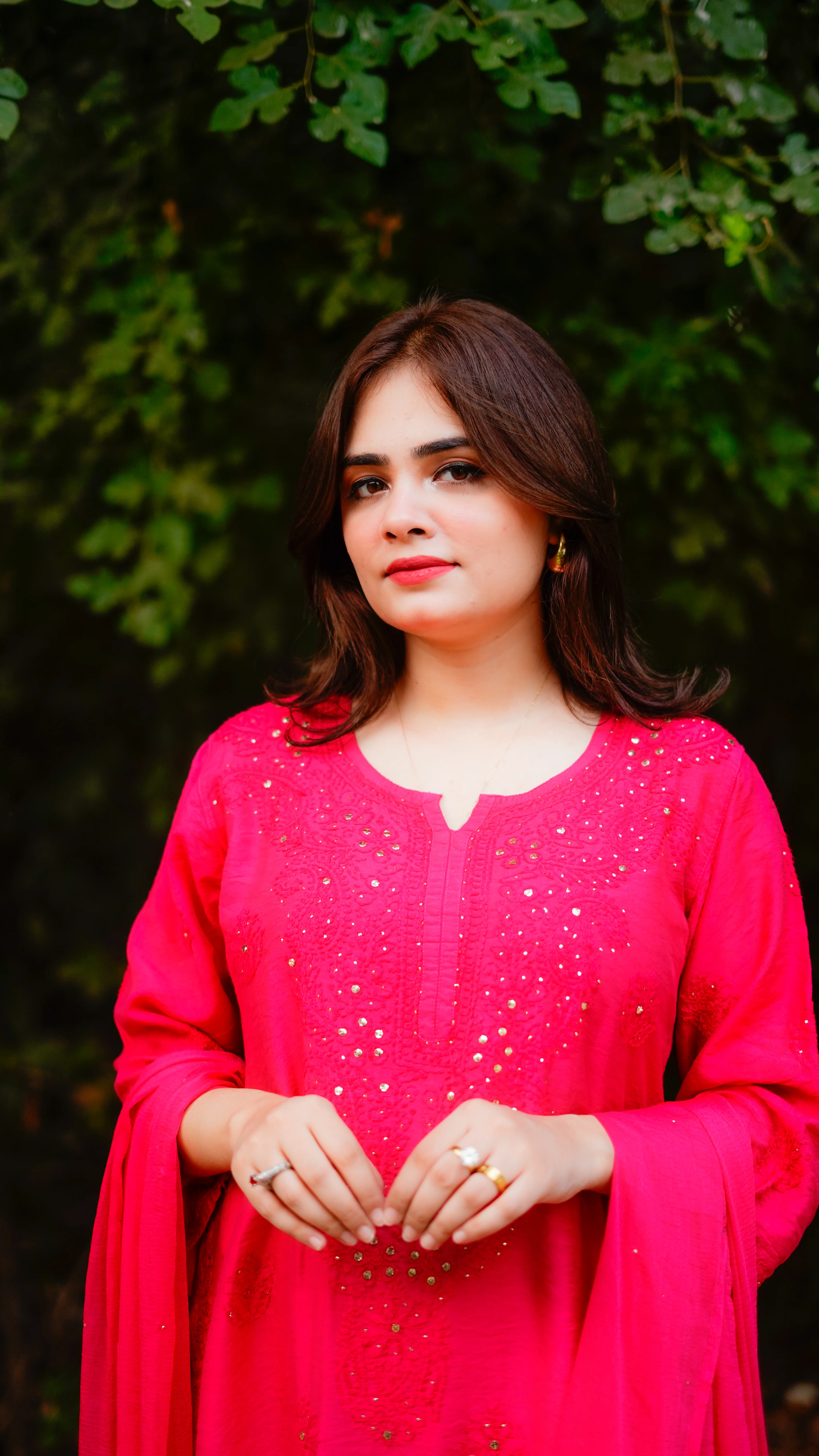 Pink Mukesh Chikankari Set - Image 6