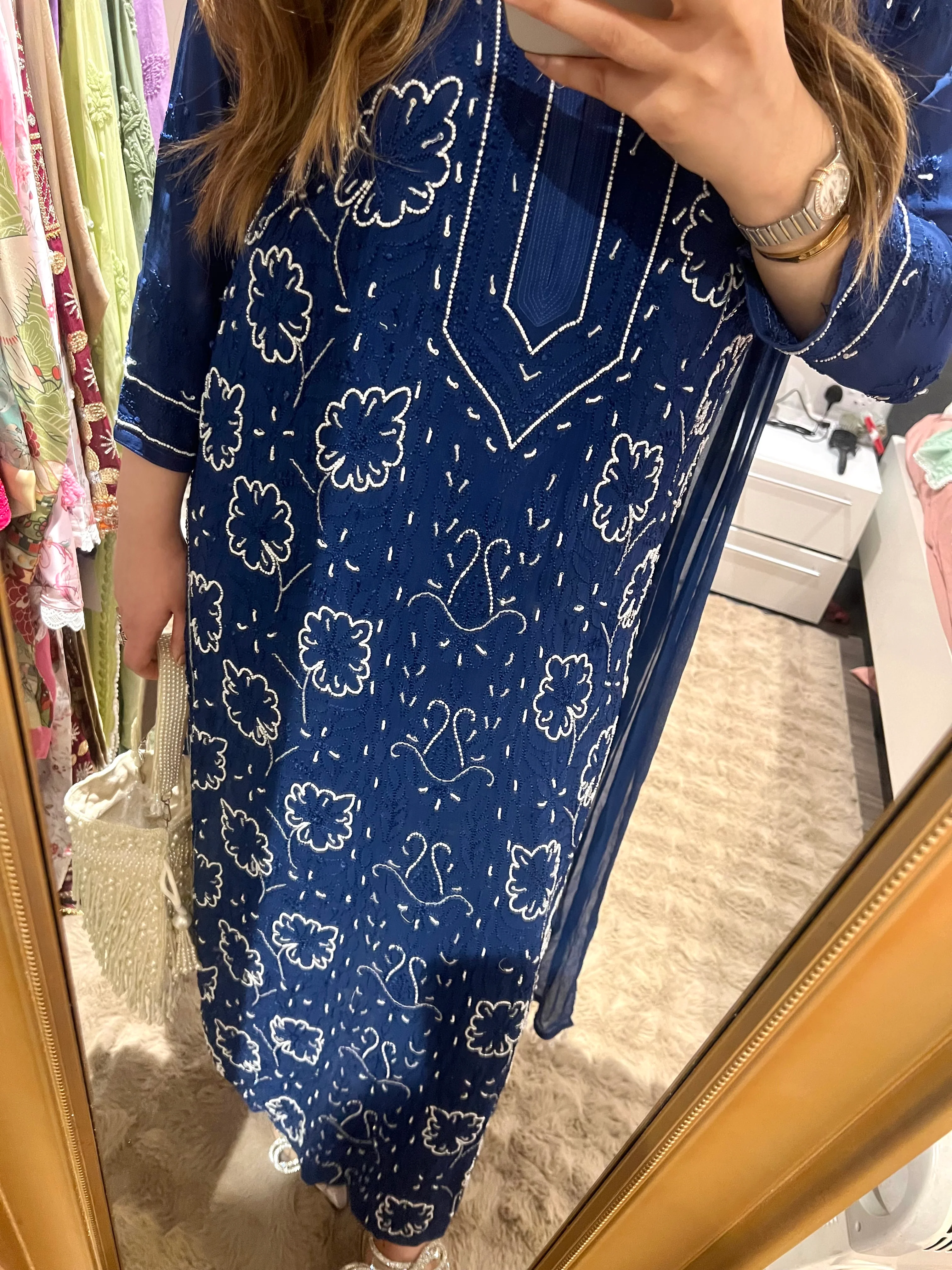 Royal Blue chikankari outfit! - Image 4